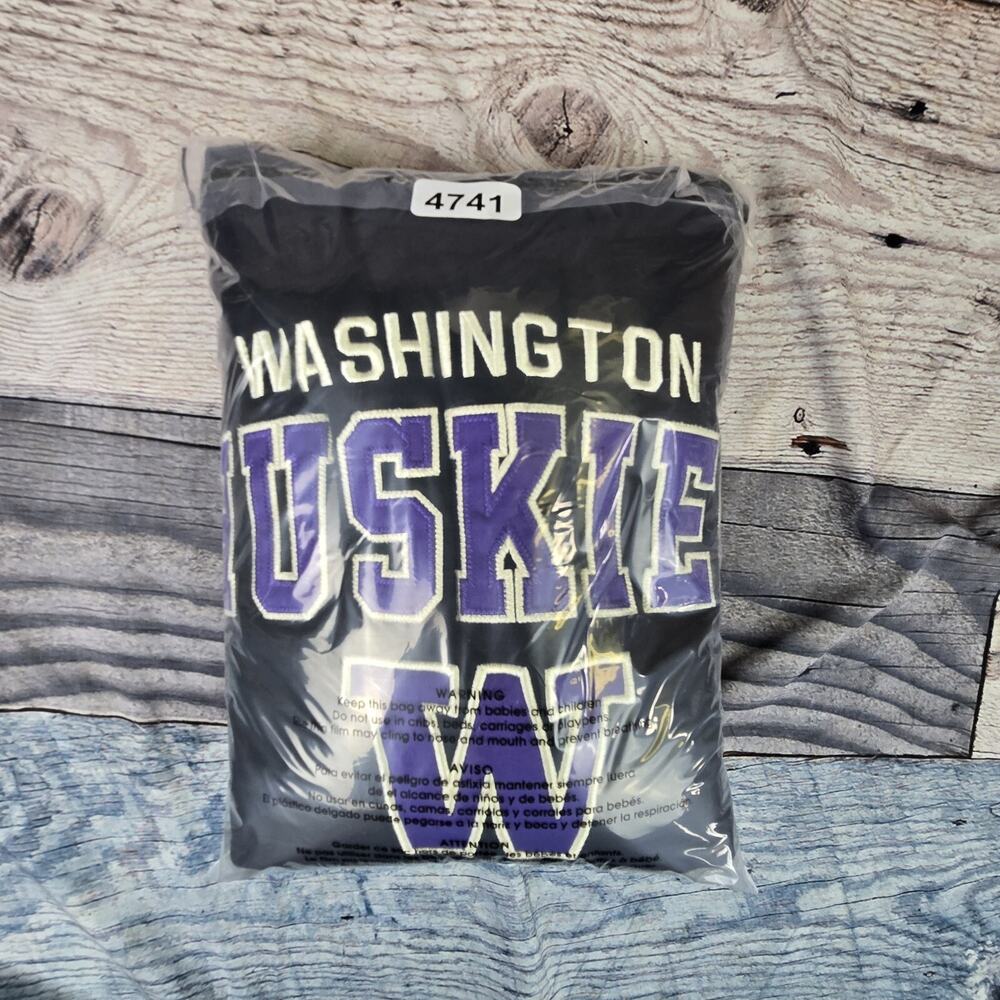 Washington Huskies Pullover Hoodie Mens Medium Black Colosseum Fleece Sweatshirt - Picture 13 of 14